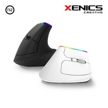제닉스 제닉스 STORMX VM2 무선 무소음 버티컬 마우스, 화이트
