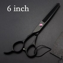 왼손 전문 왼손 일본 440c 6 & 5.5 인치 블랙 컷 헤어 가위 세트 절단 이발사 숱이 가위 미용 가위, 05 thinning