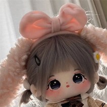 정품 코튼 인형 리 소스 20CM 봉제 동급생 튀김 여자 친구 소녀 선물, 누드 인형 + 헤어 스타일 (인형 전용), 골격이 없는 정품