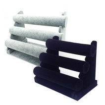 바미샵 3단 팔찌진열대 악세사리걸이 주얼리진열 1+1, 2개, 블랙(스웨이드)