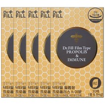 닥터필 필름형 수용성 프로폴리스 이뮨 228mgx30매 5통 호주산 플라보노이드 아연 체력, 30매, 5개