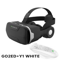오클러스 트레드 밀 바이브트래커 arVr Shinecon G02ED realidade 가상 VR 안경 상자 스테레오 헬멧 헤드, 한개옵션1, 03 G02ED Y1 White
