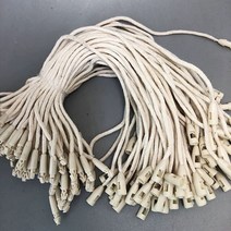 2세트 택총심 택제작 행택 행택고리 의류라벨 태그 20cm 길이 코튼 소재 루프 핀 보안 태그 패스너, 01 beige