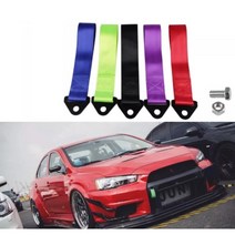 자동차 MOMO 견인스트랩 견인고리 견인후크 악세사리, 블랙