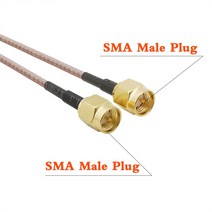 SMA Male-SMA Male 플러그 RF 동축 커넥터 RG316 점퍼 피그 테일 케이블 안테나 10-50CM 1 개입, [05] 50CM