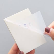 드림 방수 투명 점착 메모지 필름 반투명 접착 스티커 오답 노트 필기용 포스트잇 50매입
