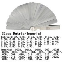 갭자 고정밀 게이지 피스 갭 게이지 두께 게이지 개대, 32미터 및 인치, 1개