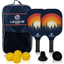 피클볼 패들 2개 세트 보너스 볼 리트리버 2개 포함 경량
