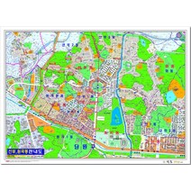 안산시 선부동 원곡동 지번지도 150cm x 105cm KY, 2.종이코팅＋족자(＋25000원)