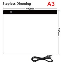 LED 애니매이션 Artcraft-트레이싱 라이트 박스 A3 USB 디지털 그림 그리기 태블릿 다이아몬드 페인팅 보드 복사 패드, [03] Stepless Dimming