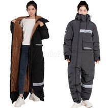 [당일발송] 겨울 낚시 방한복세트 방수방한복 세트 아웃도어 방한복세트 일체형 낚시 방한복, 2XL, 블랙