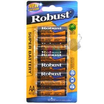 Robust 슈퍼 알카라인 건전지 AA 8개 배터리 1.5V, 1, 1, 개당 수량본상품선택
