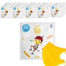 블루본 아이노우 새부리형 컬러 마스크, 옐로우, 30매