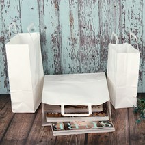 나우스팩 무지 화이트 플랫 종이 쇼핑백 (100장) - 6가지 사이즈, 480L0012A 무지 W플랫 소(220x90x280) 100장