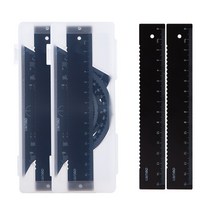 휘어지는자 모양자 구부러지는 자 파워커버 이름 새기기 초등학생 4종세트 전용 연 세트 맞, 09 【무료 맞춤 제작】15cm메탈슬러그 블랙/듀얼 세