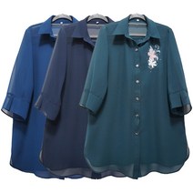 형제상회 할머니블라우스 셔츠 여름 할머니옷 국산 7부 0022SS03