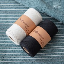 FGC994020 *디아코니아* 마크라메실 위빙 경사실 2컬러 1mm 150m 마크라메 재료, 블랙