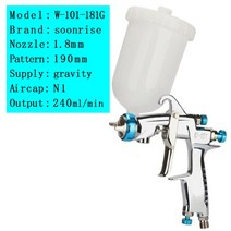 차량용 수동 분무기 피스톨라 드 핀투라 W-101 H4 일본 Hvlp 자동차 페인트 스프레이건, 04 gravity 1.8mm