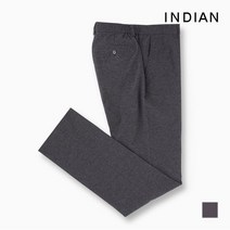 [INDIAN] 그레이 멜란지 잔조직 노턱 팬츠__MITDLVS2121