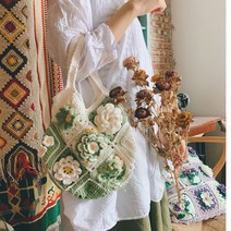 귀도리뜨기 대바늘블랭킷 담요방석 니트실 코바늘원래 바이올렛 등나무 꽃 재료 패키지 완성, 완제품 179는 보증금으로 촬영됩니다.