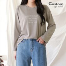 커스텀에이블 1872 영문 프린팅 티셔츠 C2209TS237C