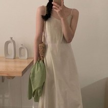 디오드 뷔스티에 A라인 끈나시 롱 원피스(2colors)