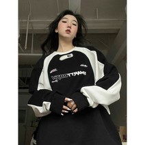 여성용 빈티지 Y2k 스웻셔츠 스트리트웨어 오버사이즈 미적 스타일 풀오버 히피 디자이너 후드 케이팝 패션