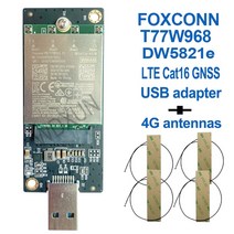 T77W968 DW5821e DW5821eeSIM LTE Cat16 GNSS 5G WWAN 카드 모듈 위도 5420 5424 7424 견고한 위도 74007400 투인원, 3.DW5821eeSIM usb set