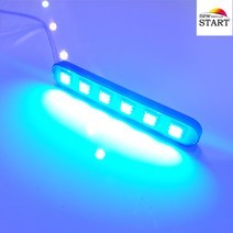 MOXI 오토바이 자동차 12v 5050 6구 싸이키 파박이 스트로브 LED, 파랑