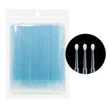 면봉 수정 메이크업 클렌징 긴면봉 두피 스켈링 솜방망이GLAMLASH-내구성 일회용 마이크로 브러시 속눈썹, 13 TransparentLightBlue