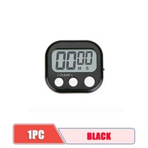 타이머시계 공부 워치 초 타임 타이머 시계 마그네틱 LCD 디지털 주방 카운트 다운 타이머 스톱워치 스탠, 01 BLACK