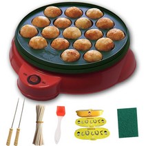집에서 타코야키 만들기 팬 틀 인덕션 Chibi Maruko Baking Machine Household Electric Takoyaki Maker O, 01 빨간_03 UK