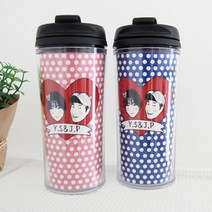 너랑나랑 도트 디자인 사진 포토텀블러 제작 선물포장, 스텐(슬림대)-400ml(+8000원)