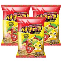 크라운제과 새콤달콤 딸기 레모네이드 캔디, 200g, 3개