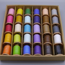TOP THREAD 자수기 및 자수미싱용 75D 60 WEIGHT 폴리에스터 무광자수사 자수실 30개 A SET, 915m, A SET 30컬러