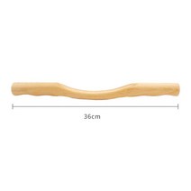 죽비 안마봉 나무 테라피 마사지기 롤러 트리거 포인트 마사지 스틱 근막 셀룰라이트 근육 및 복부 근육 배꼽 완화 도구, 01 Wood-36cm