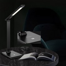 독서실스탠드 휴대용 무선 LED스탠드 화이트/블랙 USB충전방식, 사각독서등(블랙)-주백색(아이보리빛)