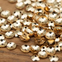 14K골드필드부자재 라운드 비즈캡(5개) 3mm 4mm no34컬러 원석 비즈 구슬 공예 악세사리 반지 재료 비즈팔찌만들기