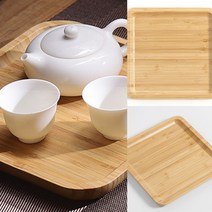 대나무 사각 우드트레이(25CM) 식당트레이 식당쟁반 논슬립카페쟁반