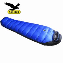 SALEWA 오리털침낭 동계구스침낭 백패킹 군용 혹한기 캠핑, 블루 배색 1000g