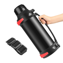 zhanwei 스탠리 아웃도어 보온병 보냉병 보온보냉병 보온물통, 4000ml, 블랙