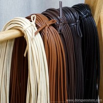 동서스토어 레자가죽 파이핑끈 5mm 인조가죽끈 가죽리본끈 마크마레 가방 재료, 스카이블루(1야드_90cm)