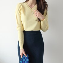 여성용 마루언발브이 니트 n1747