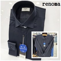 [레노마셔츠(아울렛)] [레노마셔츠]긴소매/P40 트윌 스판 솔리드/옴므 일반핏 와이셔츠