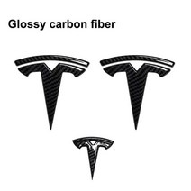 사이드월 라운지쉘터 레이어닝 카라반3pcs Car Front Rear Emblem Sticker Black for Tesla Model 3 Y Aut, 08 Model Y 3pcs