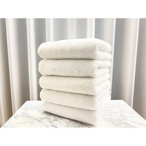 코튼퓨어 호텔타올 코마사 200g 40수, 5장, 화이트