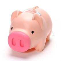 도토로 팬시 핑크 돼지저금통 대2호 은행사은품 팬시점판, 1개