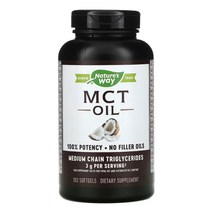 네이쳐스웨이 올가닉 MCT Oil 케톤 식이 오일 180 소프트젤, 480ml