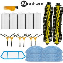 Hepa 필터 걸레 메인 브러시 Neatsvor X500 Pro Tesvor T8 S6 Ikhos Create NetBot S15 청소기 부품 예비, 18 set 18