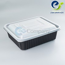 일회용 사각 밀폐 탕용기 JH 23197 대 블랙 반박스100개세트